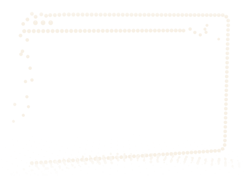 A browser window drawn in points of light