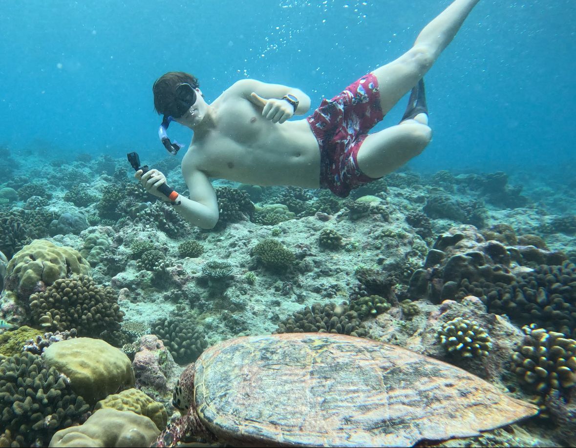 Oliver Stag snorkeling